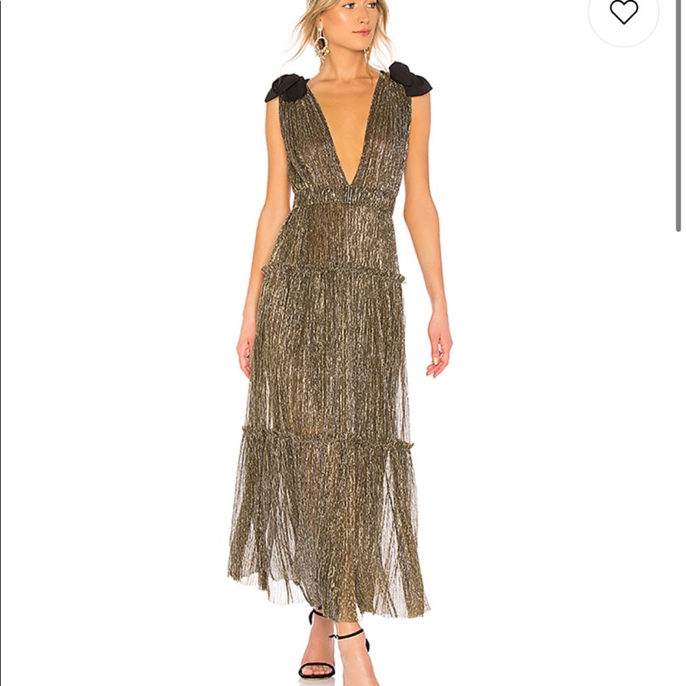 Sabina Musayev Ray dress in Gold